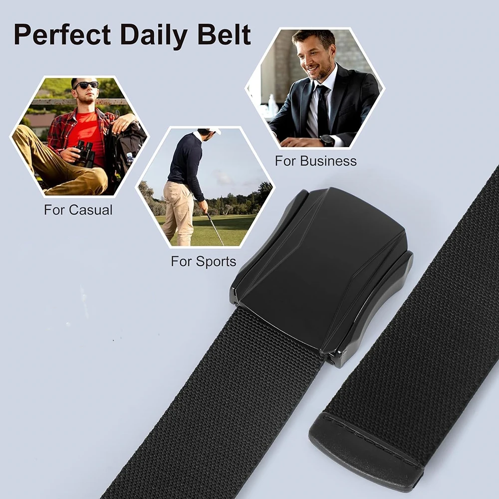 Durable Waterproof Men Sports Training Stretch Tactical Riggers Belts Men Hiking Work Nylon Web Golf Belt