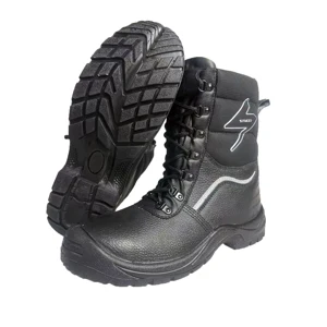 Men's High Quality Cow Leather Work Footwear Anti Smash Anti Puncture Security Shoes Factory Construction Labor Safety Boots