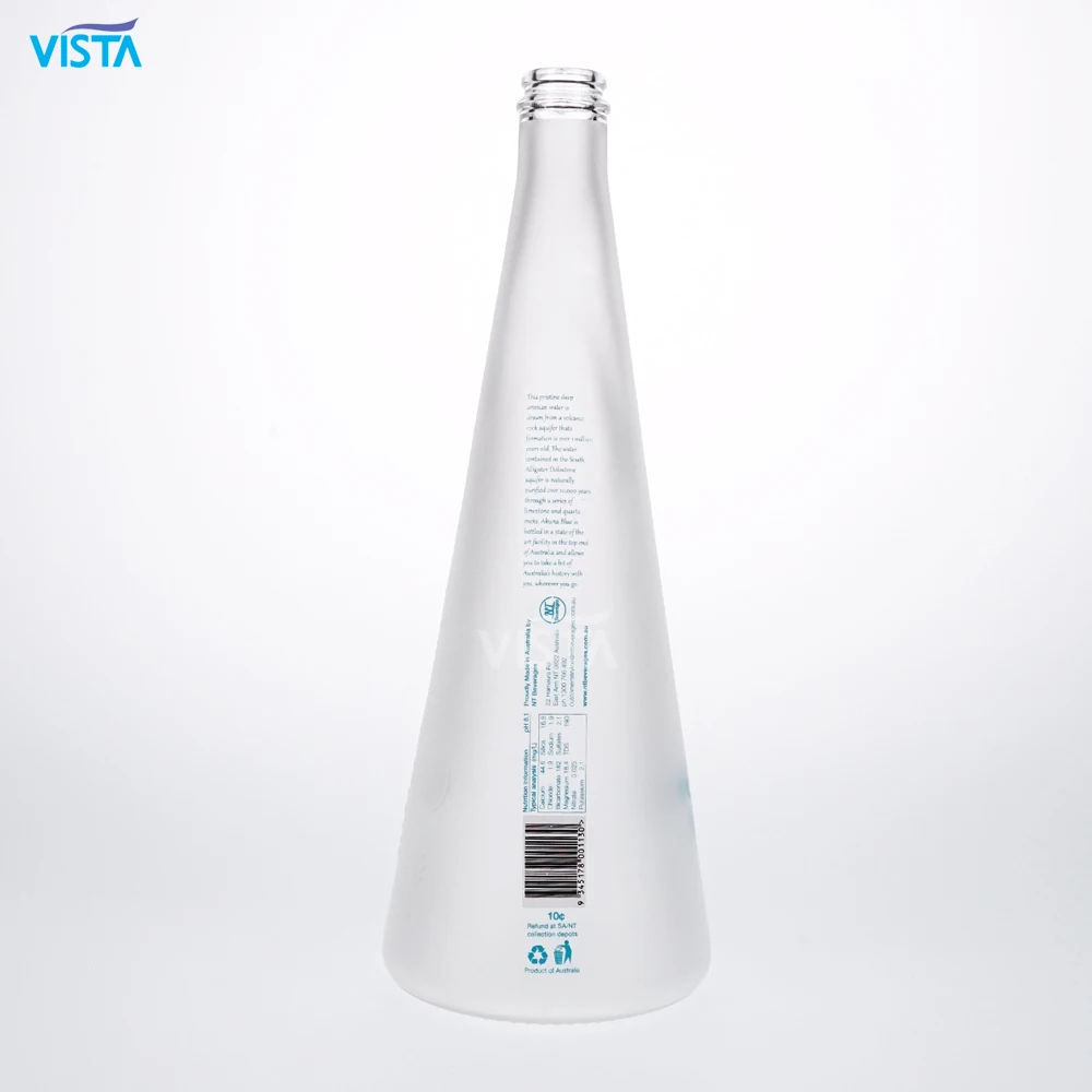 750ml Normal Flint Sparkling Frost Silkscreen Reusable Water Bottle 5 Gallon Water Bottle Led Water Bottle
