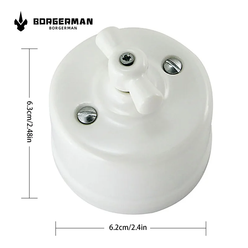 Borgerman Decorative 1 Gang Double Way 250v Wall Switches Vintage Retro ...