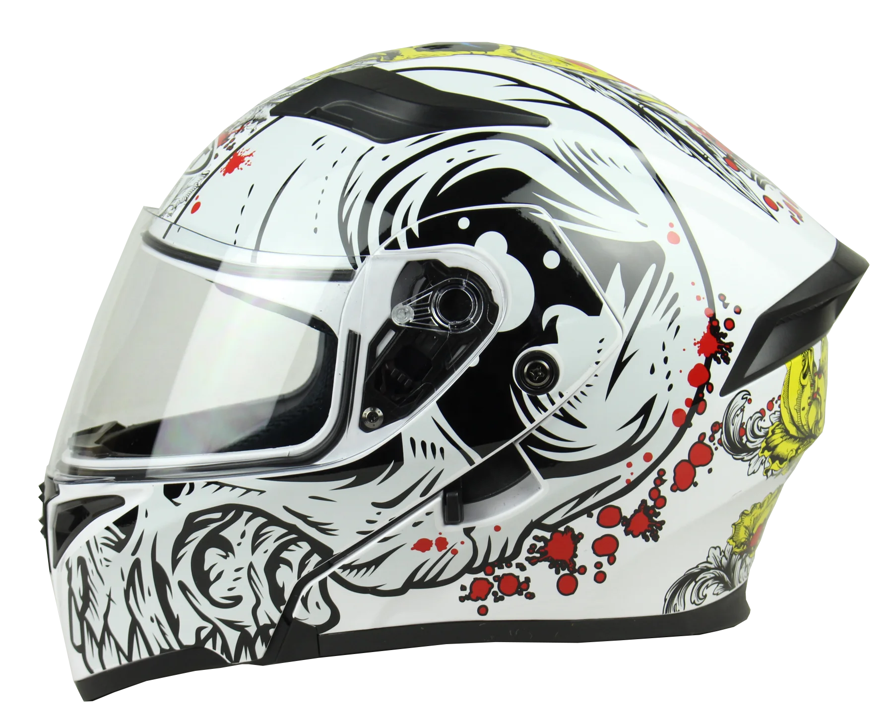 DOT Flip up Helmet WLT-169 BLACK Motorcycle Safety
