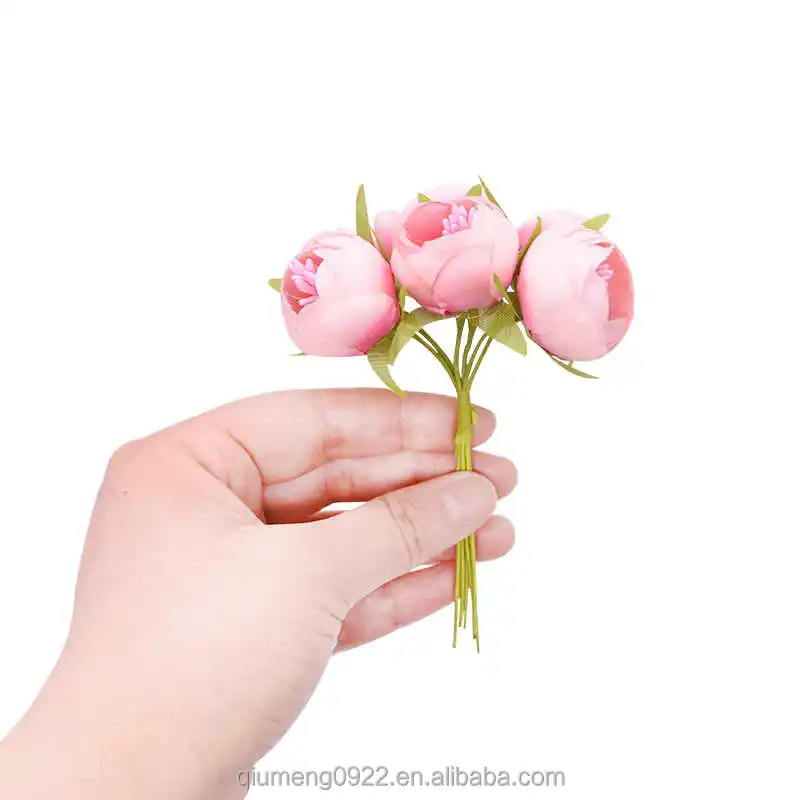 Roses The Artificielles En Soie 1 Bouquet Fausses Fleurs Bourgeons Pour Decoration De Maison Pour Une Couronne De Pivoines Pour Un Anniversaire Pour Un Mariage Buy Bouquet De Artificielle The Filaments Rose Bouquet De Tete Bourgeons Product On