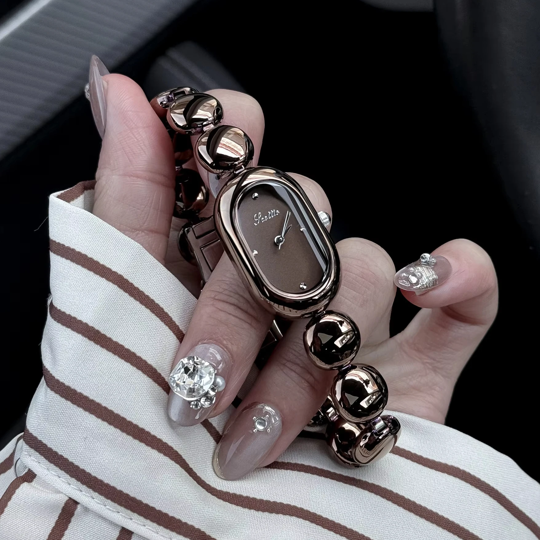 Scottie 9731b Luxury Diamond Quartz Watch - Oval Design