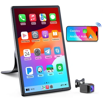 9 Inch Apple Carplay Screen with 1080P Backup Camera Rotatable Magnetic Holder Android Auto Carplay Display Car GPS Navigation
