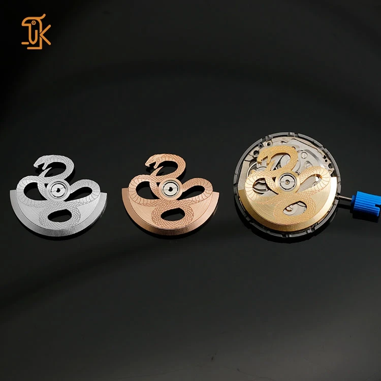 Saiyan Design Snake Shape Uhren Movement Rotor Watch Automatic Hammer Oem  Custom Miyota Nh35 Watch Rotor Manufacturer