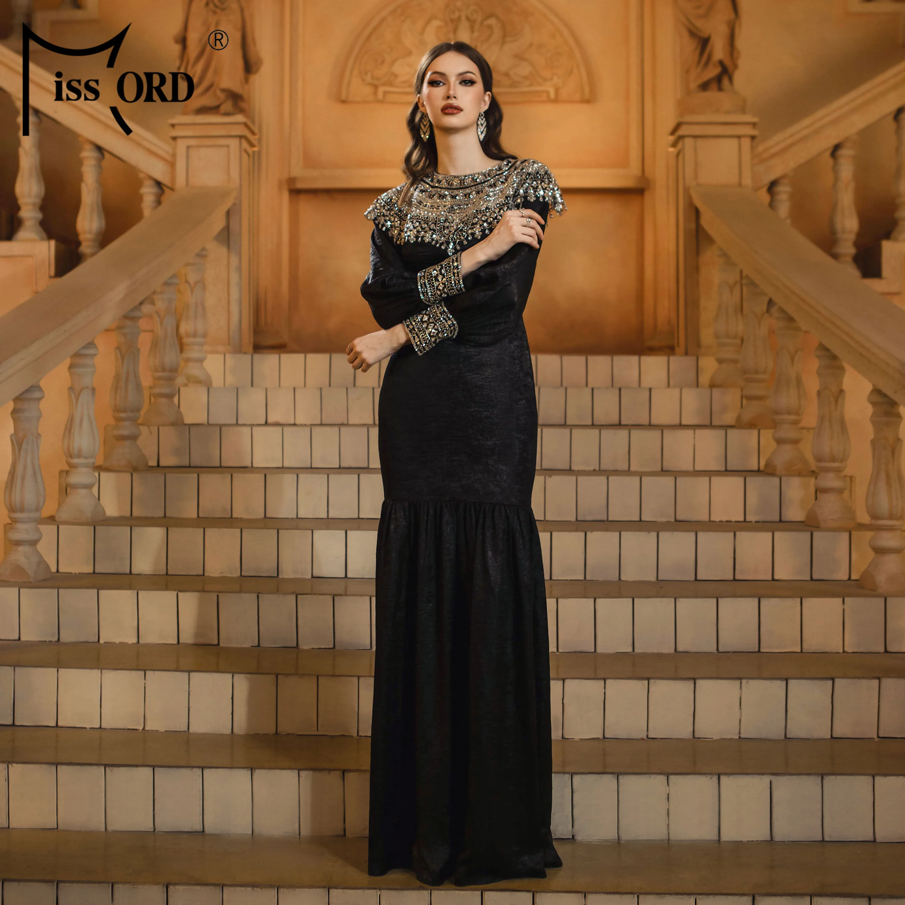 Modest Evening Cheap Turkish Evening Dresses Red Ottoman Turkish