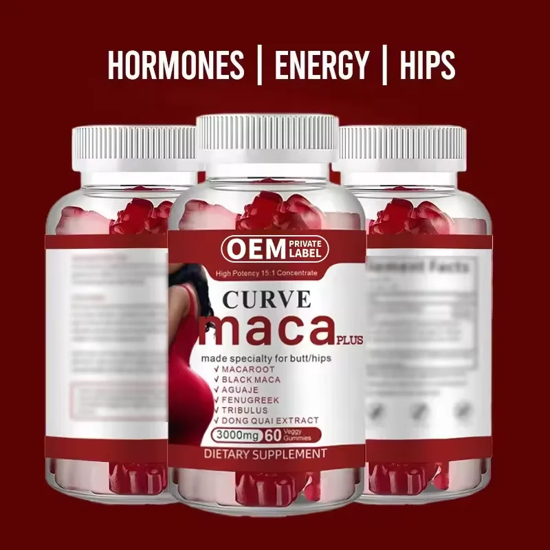 OEM Curve Maca Plus Gummies 3000 mg Made Specialty for Butt Hip High Potency 15 to 1 Concentrate Dietary Supplement details