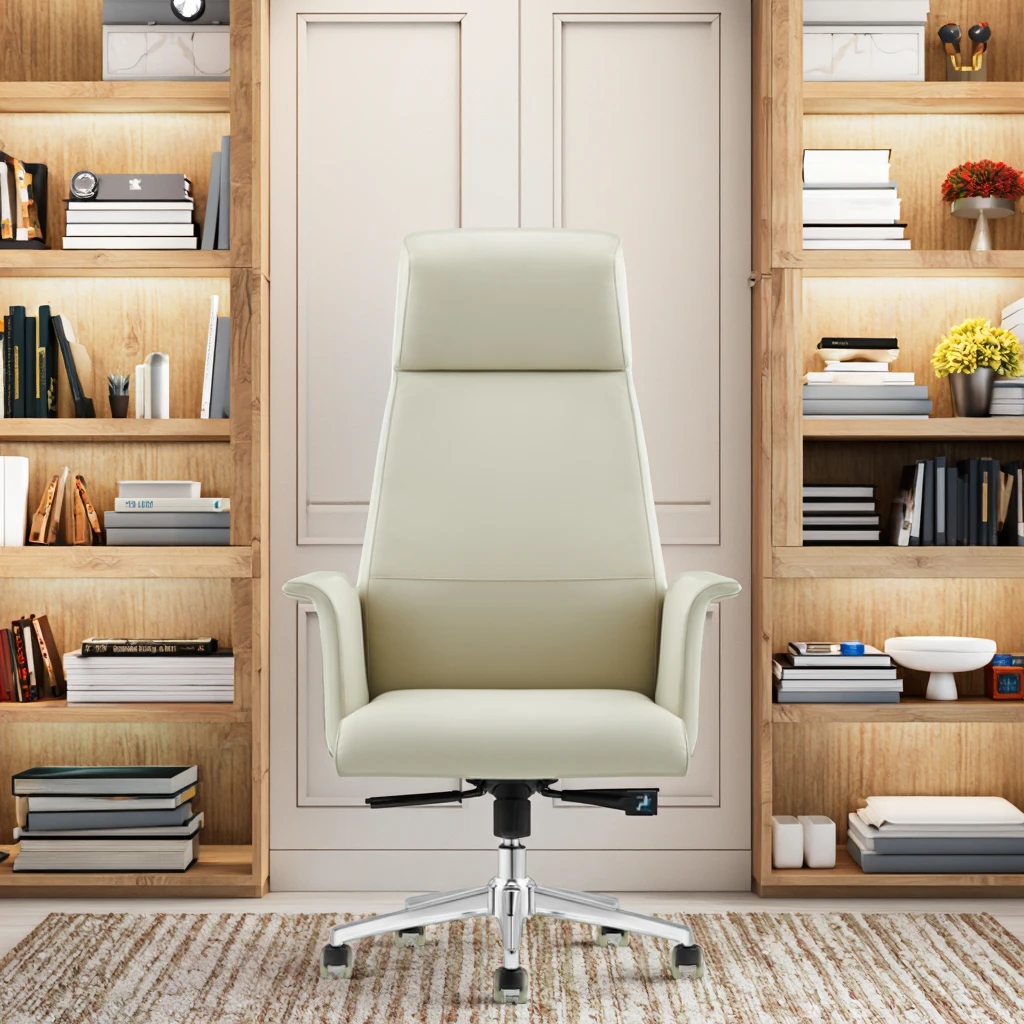 Luxury Double Layer Executive Chair Steel Reinforcement Headrest Full Body Support 2