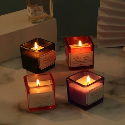 2021 лучшее качество Ароматизированная ароматическая свеча из соевого пчелиного воска в стеклянной банке