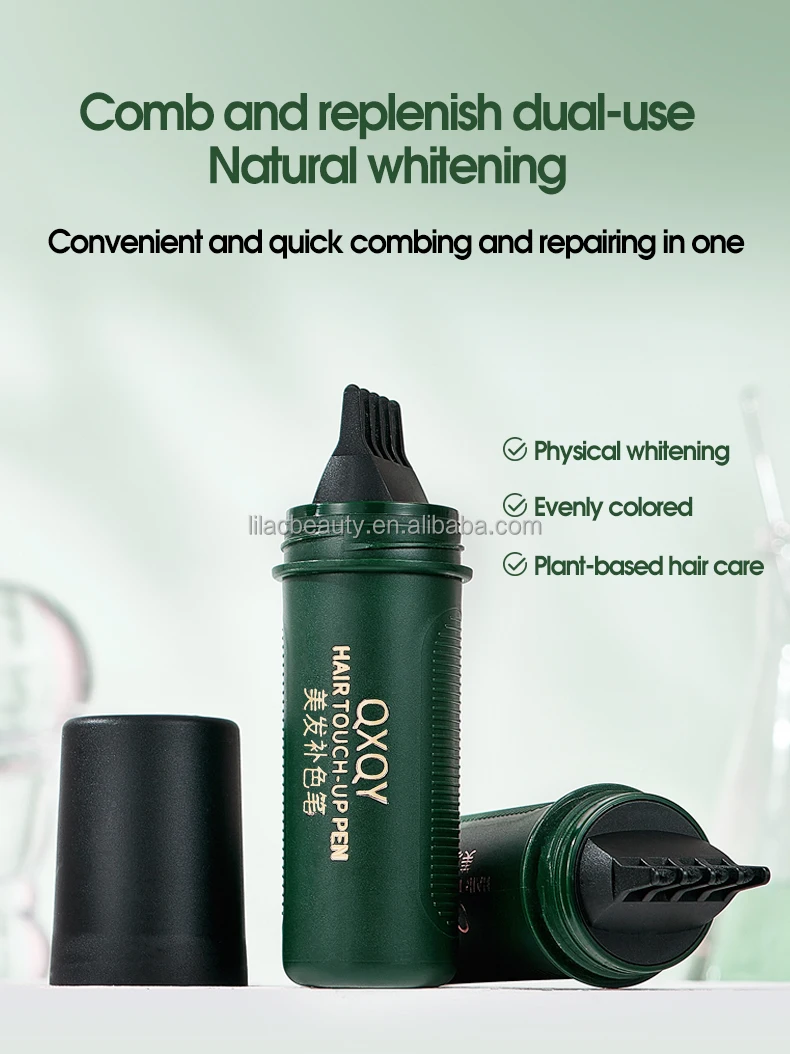 QXQY Hair Color Touch-Up Stick Natural Gray Hair Coverage  Lightweight Portable  2-in-1 Hair Color Touch-Up Stick with Comb
