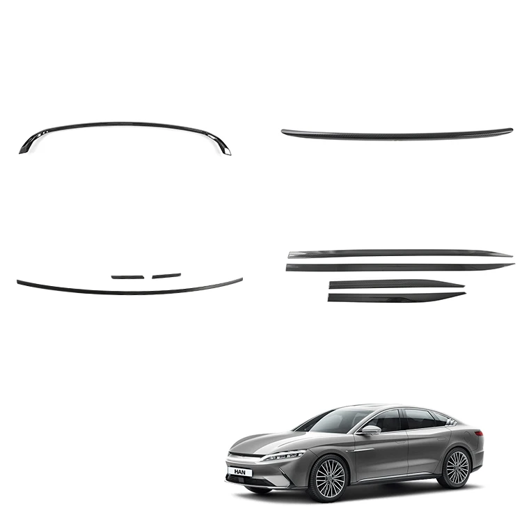 Han Side Skirt Molding Trims Side Door Rear Tail Bumper Rear Diffuser Small Enclosure for BYD Han Accessories 2024