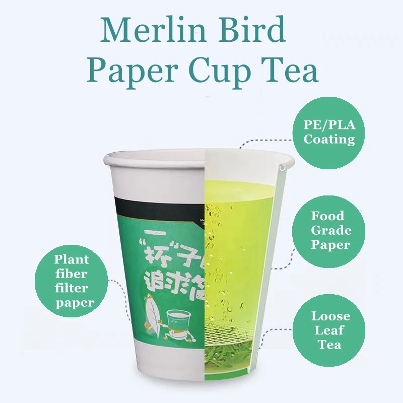 Customized Packing Easy Tea in Cup Jasmine Green Tea Single/Double Wall  Cup Instant Tea for Healthy