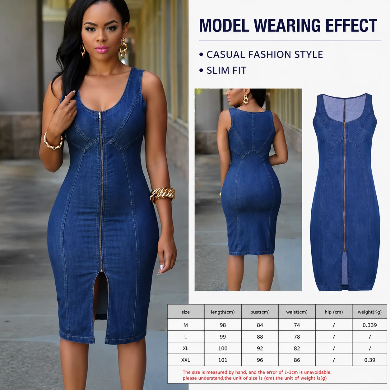 Elegant and Fashionable Strapless Solid Pattern Denim Mini Dress Special Washed for Office Ladies Natural Waistline Jean Dress