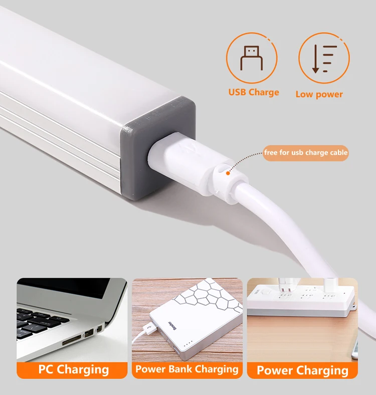 USB充电传感器夜灯无布线家庭过道衣橱抽屉运动传感器发光二极管灯