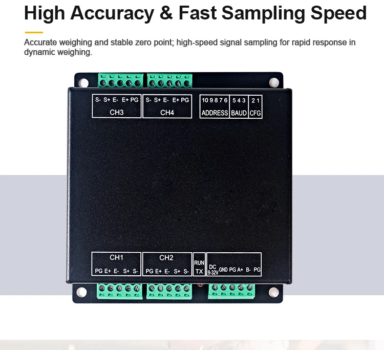 product huaqingjun 4 channel fully isolated weighing rs485 communication module high precision digital weighing transmitter-11