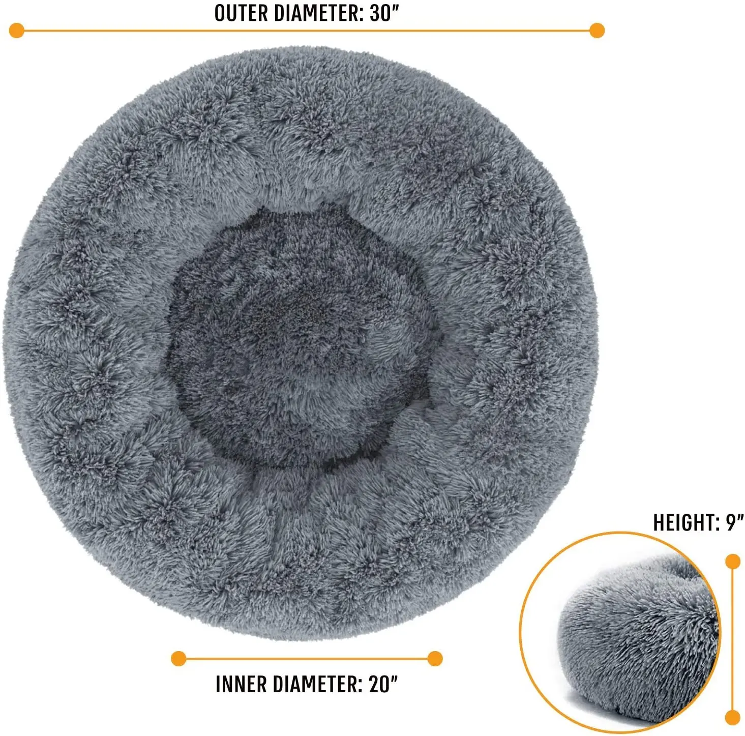 Round Plush Donut Memory Foam Portable Eco Friendly Cat And Dog Bed Buy Round Plush Donut Dog