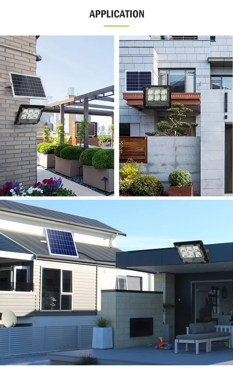 Intelligent Outdoor Aluminium Remote Control Ip66 Waterproof LED Solar Power Flood Light