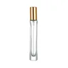 Round bottle with gold lid