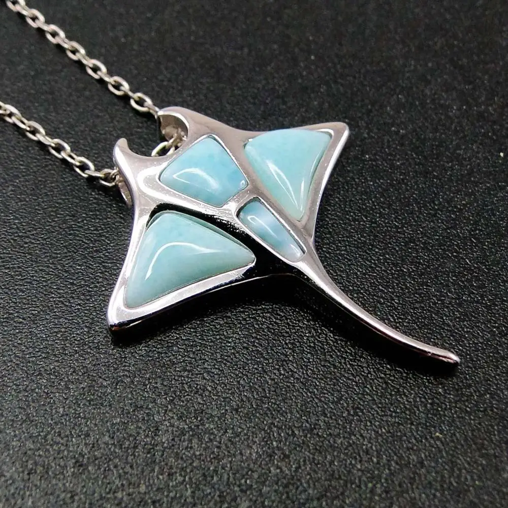 925 Sterling Silver Stingray Jewelry Larimar Natural Hawaii Manta Ray  Pendant| Alibaba.com