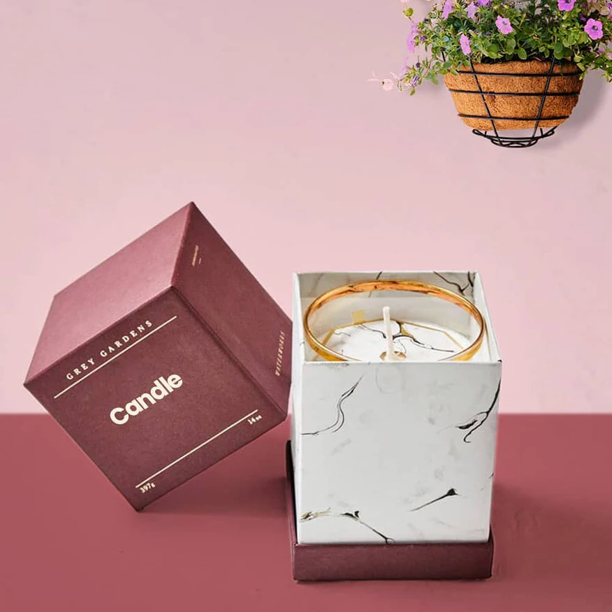Wholesale Luxury Premimum Packaging Gift Candle Jar Boxes Custom Fancy Design Logo Rigid Paper Candle Box