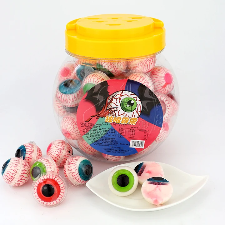 Halloween Sweet Round Eyeball Jam Filled Gummy Candy - Buy Eye Gummy ...