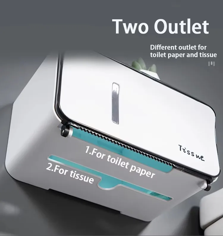 High Quality Modern Wall Mounted Plastic Paper Storage Box Facial Tissue Box Holder factory