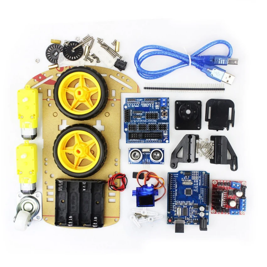 20x 4WD Robot Smart Car Chassis Kit With Tachometer Speed Encoder For Arduino CA 