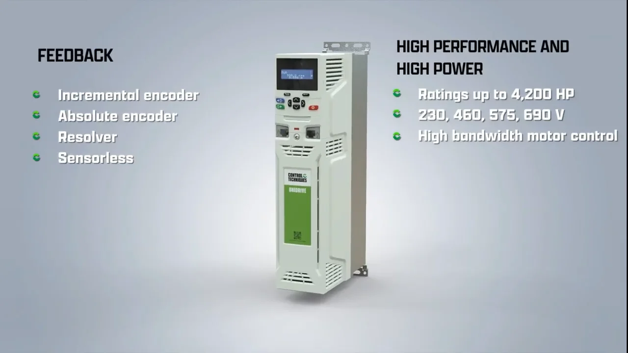 Nidec Control Techniques Unidrive M700 380/480v 3ph 7.5kw 11kw M701 ...