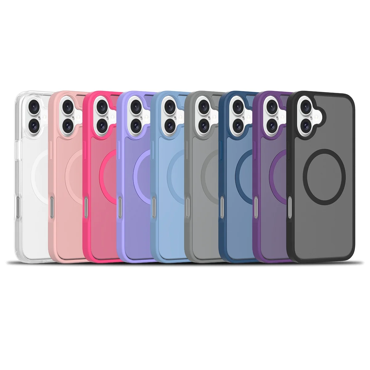 Laudtec Anti-Fingerprint Magnetic TPU Case for iPhone 16 PRO MAX Matte Finish Anti-Fingerprint Mobile Phone Protection 13 Pro