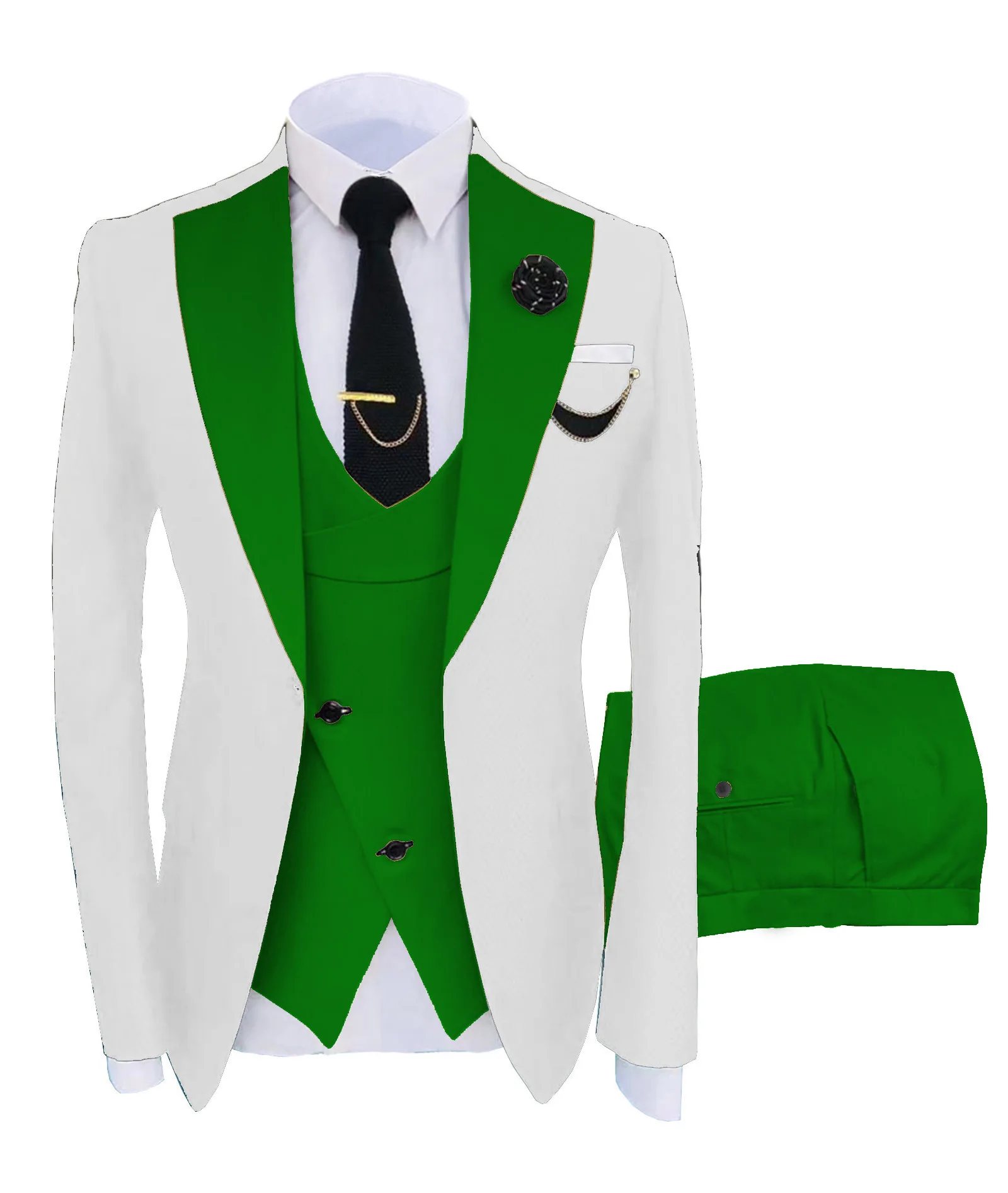 2024 Latest Design Wholesale Men Suits Tailored Suits For Men Wedding Dress 3 Piece(Blazer+Vest+Pant