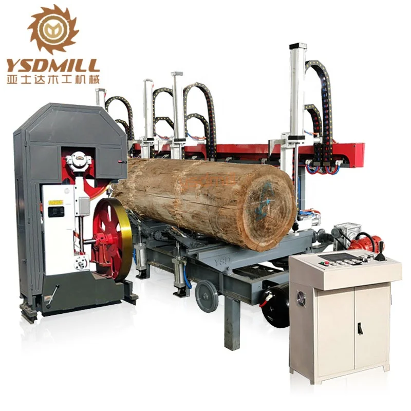 MJ3210 Wood Cutting Automatic Vertical Band Sawmill with Log Sawmill Carriage for Sale