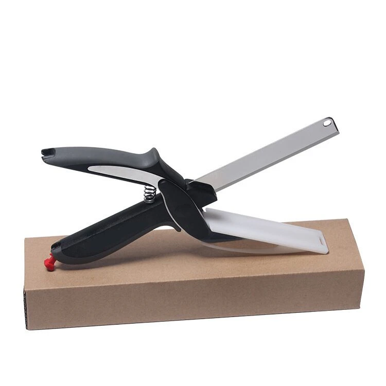 Multipurpose food scissors Kitchen 2 in 1 knife shearing scissors and cutting board
