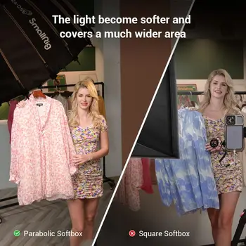 SmallRig Parabolic Softbox Quick Release, Parabolic Softbox, Compatible with SmallRig RC 120D/RC 120B/RC 220D/RC220B and Other detail image