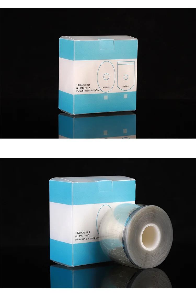 Rightway Brand  1000pcs Transparent Protective Stickers Optical Anti Slip Lens Blocking Pads
