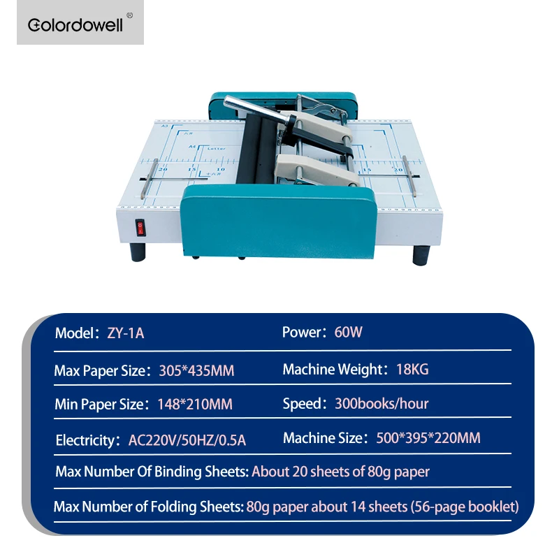 ZY-1A Tabletop Electric A4/A3 Booklet Maker - Paper Folding Machine