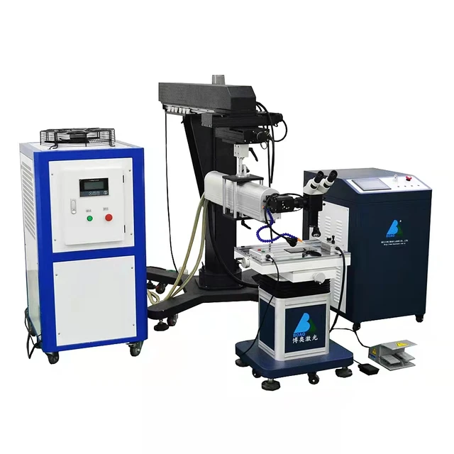 YAG laser 4 Axis metal steel mold laser spot welding machine 200W 300W 400W high frequency QCW fiber mould repair lazer welders