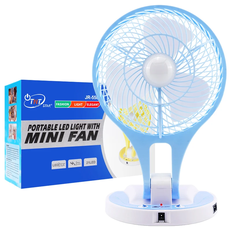 portable mini fan with led light