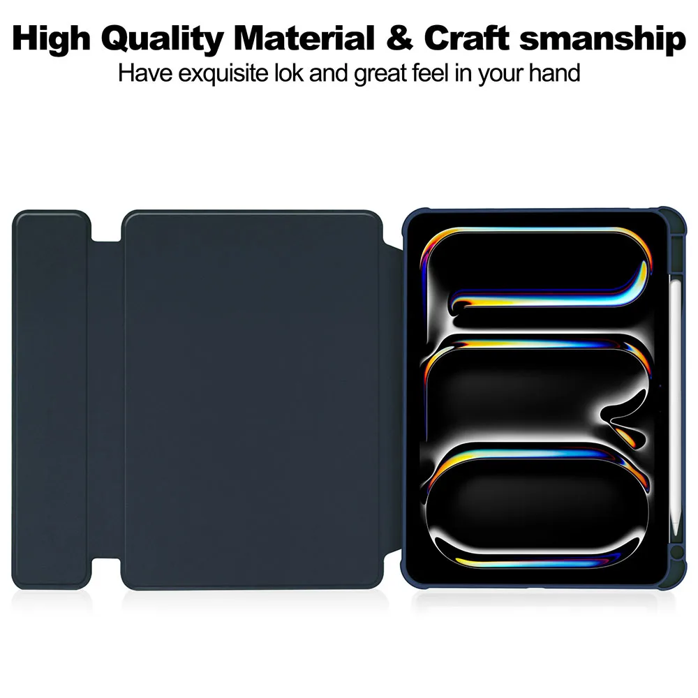Simple Tablet Cases For Ipad Pro 11 13 2024 Multiple Colors Adjustable Holder 360 Protection Anti Drop Case Pbk219 Laudtec details