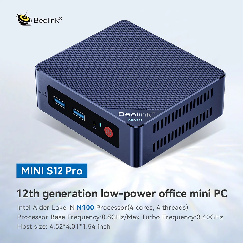 ミニPC Beelink MINI S12 Pro N100 オマケあり Beelink Mini S12 Pro - Intel N100 NVME SSD Desktop Gaming