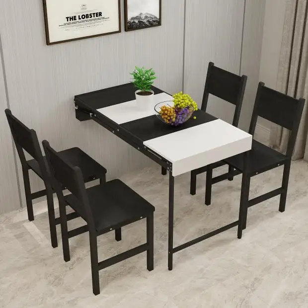 HOMEMORE Space-saving Adjustable Telescopic Multifunctional Wall-mounted Folding Table Small Space Storage Rack