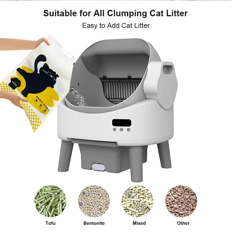 Tuya app WiFi 2.4G scheduling usage monitoring smart litter box