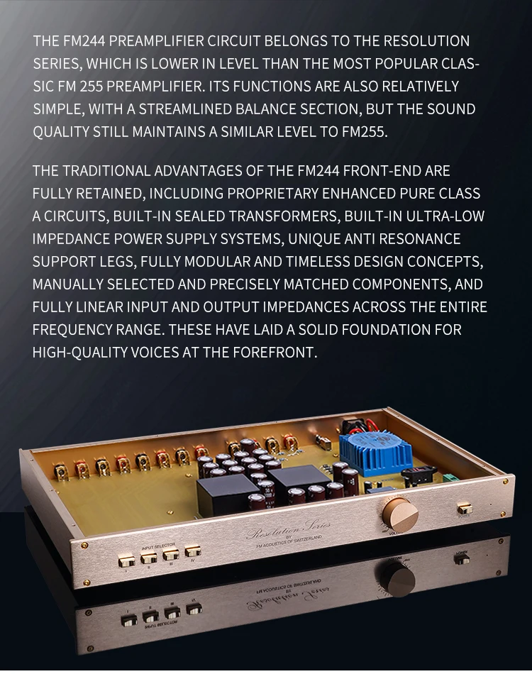 BRZHIFI FM244 Line Front Stage Transistor Amplifier hifi preamplifier home theater system with karaoke hifi amplifier factory