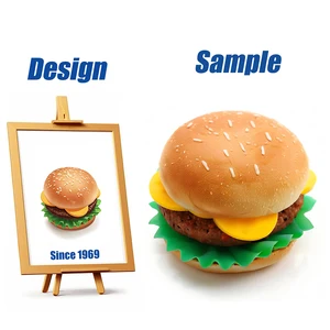 Shengye Toys EN71 BSCI Pluhies Custom Brand Character Doll Plush Stuffed Food Toy Cheap Custom Bread Hamburger Plush Toy