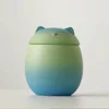 Blue gradient green-cat shaped