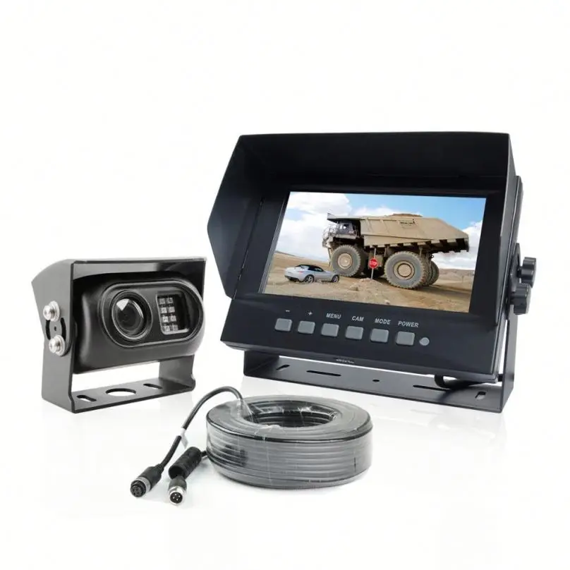 7 Inch Waterproof Monitor And Camera IP69K Snow Removal Truck Rear View Camera System