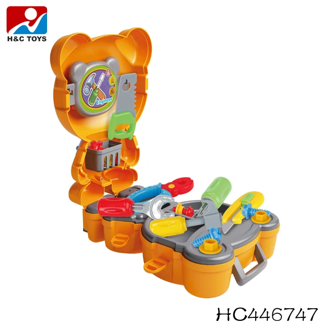 Маленькие мастера, чемодан на тележке, игрушечный пластиковый инструмент для детей