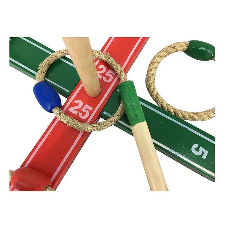 Giant Wooden Garden Target Round Ring Toss Game for Kids Toys Rings ...