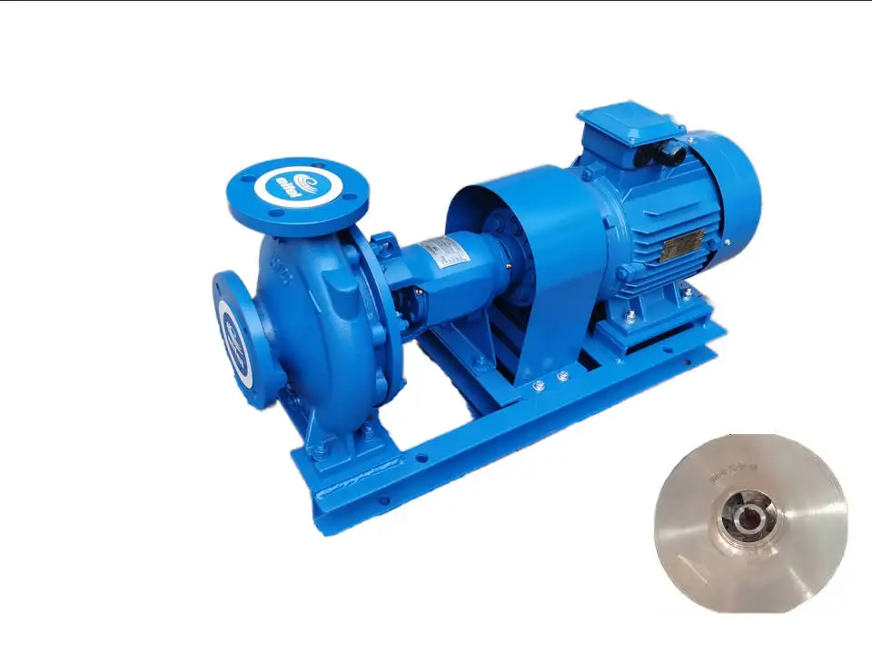 EKD Series Single-Stage End Suction Centrifugal Pump DIN24255 Standard Brass Impeller With Coupling and Base Plate