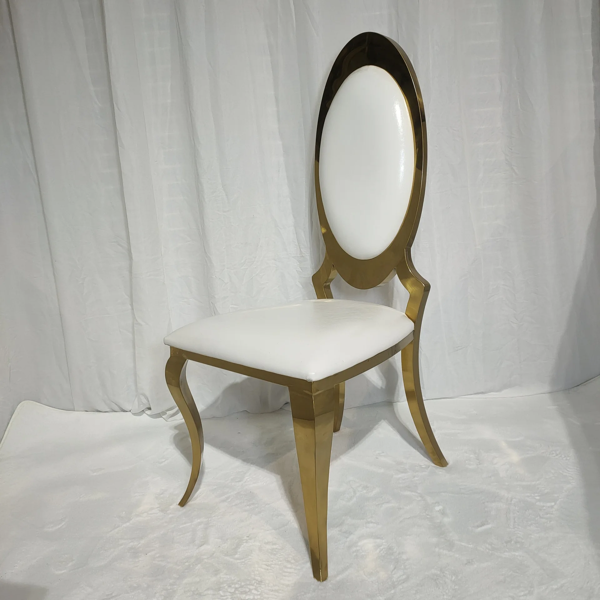 Wholesale Luxury Gold Stackable Pu Leather Velvet Round Back Stainless