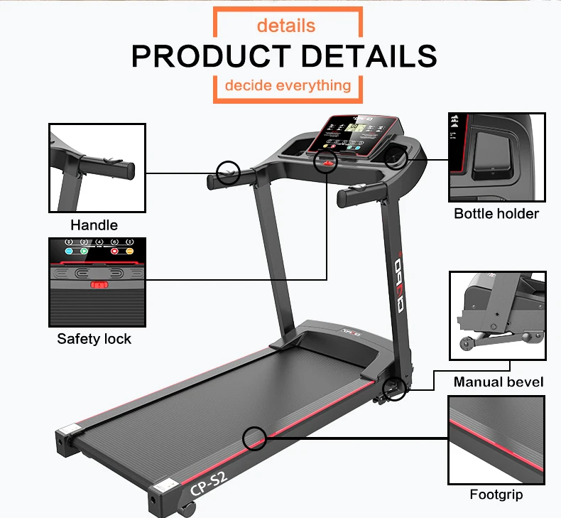 3-speed incline treadmill home folding electric treadmill for sale